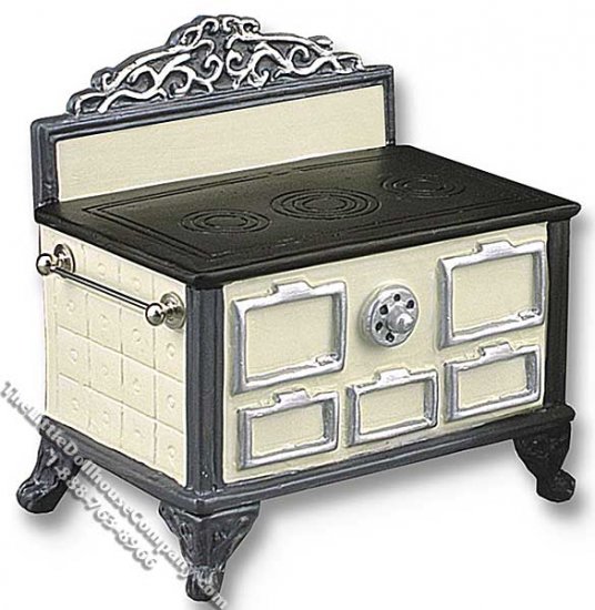 (image for) Dollhouse Scale Model White Porcelain Stove