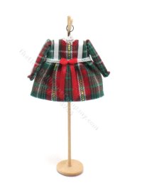 (image for) Miniature Toddler Christmas Dress with Pinafore by Cheryl Warder