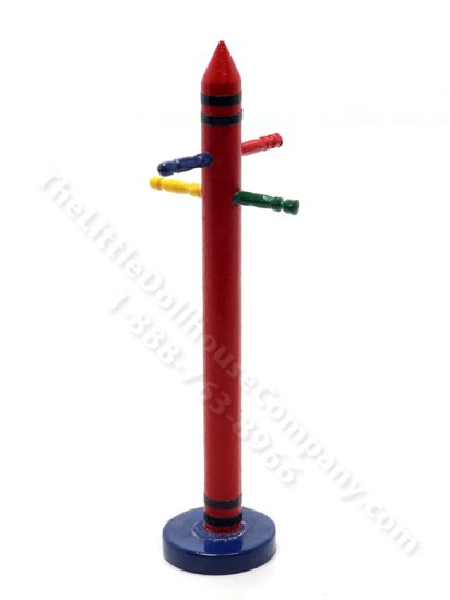 (image for) Dollhouse Miniature Crayon Coat Rack/Tree