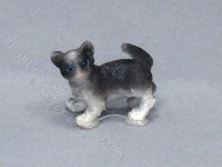 (image for) Miniature Standing Black and White Kitten for Dollhouses
