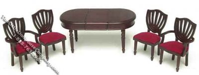 (image for) Miniature Dining Room Table and Four Chairs (discontinued)