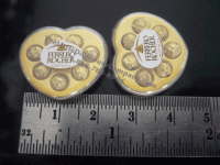 (image for) Heart Box of Miniature Ferrero Rocher Chocolates for Dollhouses