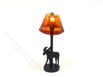 (image for) Miniature 12V Moose Table Lamp for Dollhouses