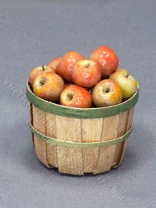 (image for) Miniature Filled Apple Basket by Gail Wise