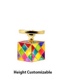 (image for) Dollhouse Miniature Tiffany Glass Square Hanging Light