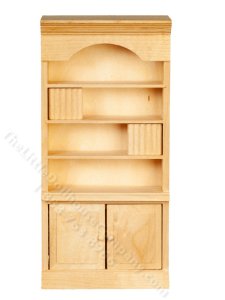(image for) Miniature Book Shelf with Books for Dollhouses, Unfinished
