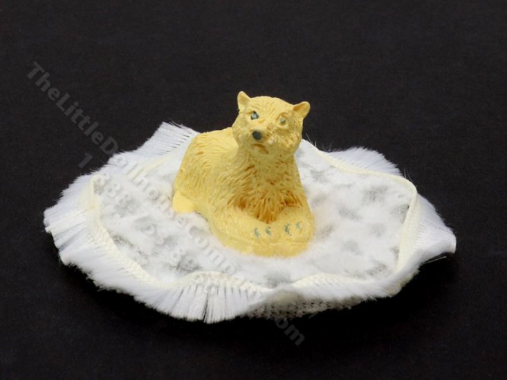 (image for) Dollhouse Scale Model Dog Playing w/Scrunched Carpet