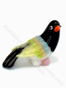 (image for) Miniature Glass Parakeet Statue for Dollhouses