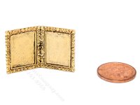(image for) Miniature Gold Double Picture Frame for Dollhouses