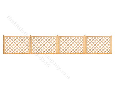 (image for) Crosshatch Fence for Dollhouse Scale Models, 4/pkg.