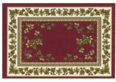 (image for) Miniature Extra Small Scale Red Rug with Ivy