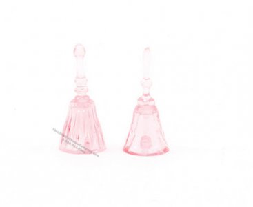 (image for) Miniature 2 Pink Dinner Bells For Dollhouses