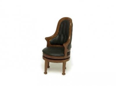 (image for) Dollhouse Miniature George Washington Chair Walnut
