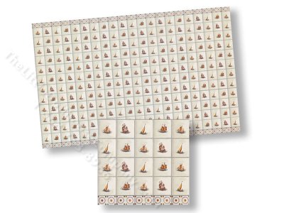 (image for) Dollhouse Scale Model Delft Wall Tiles