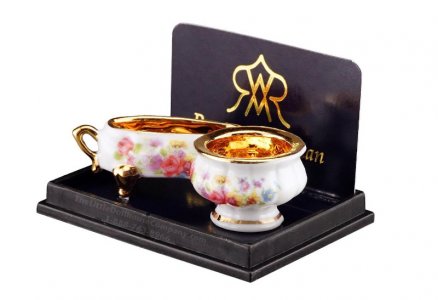 (image for) Miniature Gold Lined Porcelain Bowls