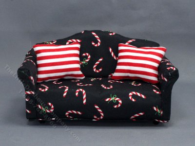 (image for) Miniature Christmas Sofa for Dollhouses