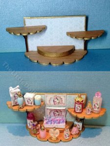 (image for) Miniature 3-Tier Display Shelf Kit for Dollhouses