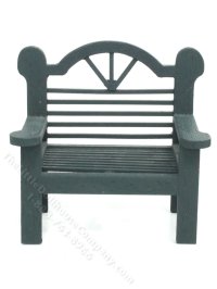 (image for) Miniature Green Wooden Garden Bench