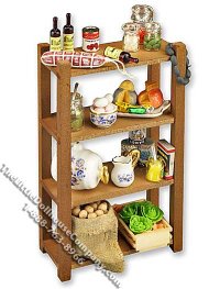 (image for) Miniature Cellar Rack Display for Dollhouses