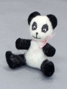 (image for) Handmade Miniature Panda Bear for Dollhouses