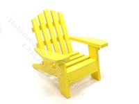 (image for) As Is Miniature Playscale Yellow Adirondack Chair for Dollhouses
