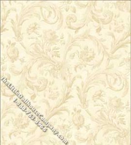 (image for) Dollhouse Scale Model Wallpaper Acanthus Damask Pattern