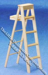 (image for) Miniature 5inch Stepladder for Dollhouses