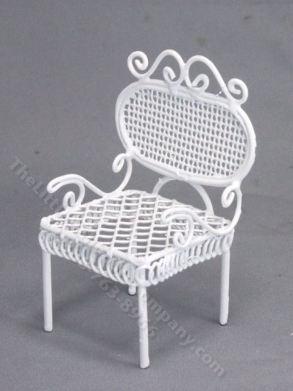 (image for) Miniature 1:24 Scale Wire Garden Chair