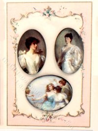 (image for) Miniature Trio of 1900s Portraits by Cristina Lissiotto