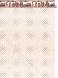 (image for) Country Americana & Dot Pattern Wallpaper for Dollhouses