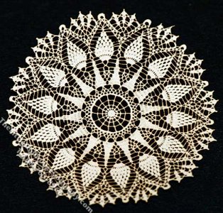 (image for) Miniature Round Laser Cut Doily for Dollhouses