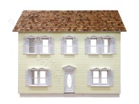 The Little Dollhouse Company Charlotte's Manor Assembled Dollhouse - Yellow (image for) The Little Dollhouse Company Charlotte's Manor Assembled Dollhouse - Yellow