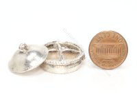 (image for) Miniature Slotted Sterling Silver Dish with Lid