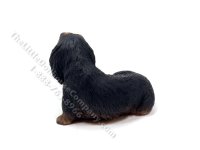 (image for) Miniature Black Longhair Dachshund Dog for Dollhouses
