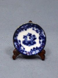 (image for) Vintage Handmade Miniature Clay Plate by J Clark
