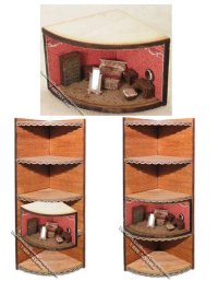 (image for) Corner Display Kit for 1/144" Scale Wedge Roombox