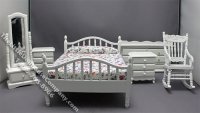 (image for) Miniature White Six Piece Bedroom Set