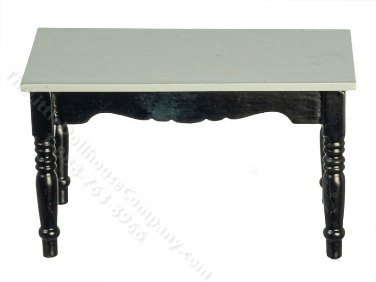 (image for) Miniature Model Black and Grey Kitchen Table for Dollhouses