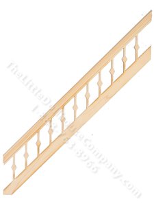 (image for) Miniature Diamond Center Stair Rail for Dollhouses