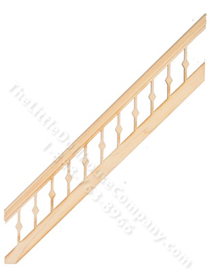 (image for) Miniature Diamond Center Stair Rail for Dollhouses