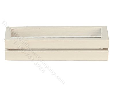 (image for) Miniature White Wood Flower Box for Dollhouses
