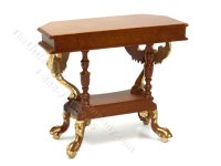 (image for) Miniature Empire Side Table for Dollhouse - Walnut