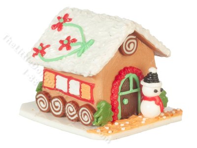 (image for) Miniature Christmas Gingerbread House for Dollhouses
