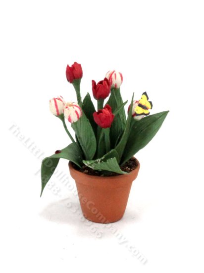 (image for) Miniature Potted Tulips for Dollhouses