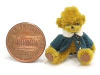 (image for) Miniature Tiny Bear in Coat by Sue Wilkes of Shoebutton Bears
