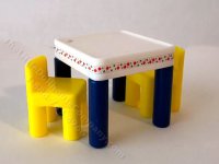 (image for) Miniature Tiny Tikes Table and Chairs for Dollhouses