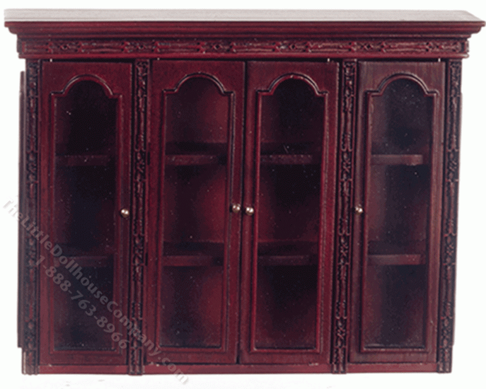 (image for) Miniature Four Door Mahogany Bookcase