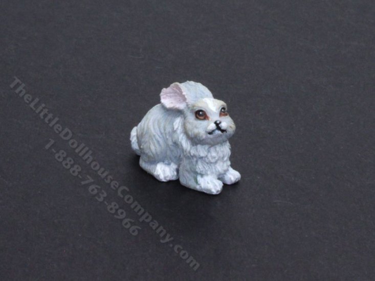 (image for) Dollhouse Scale Model Large Grey and White Rabbit
