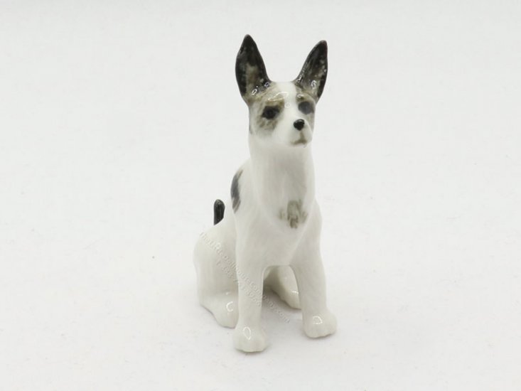(image for) Miniature Porcelain Terrier Dog for dollhouses