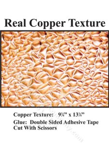 (image for) Dollhouse Scale Model Textured Copper Panel